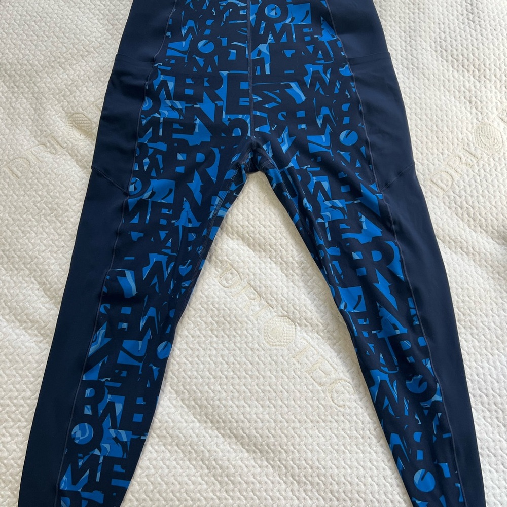 Sweaty Betty “The Power” Blue Print Leggings